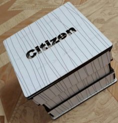 Laser Cut Wooden Citizen Watch Gift Box CDR File