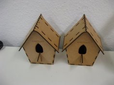 Laser Cut Wooden Couple Bird House CDR File