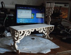 Laser Cut Wooden Craft Mini Table Design DXF File