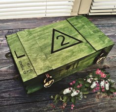 Laser Cut Wooden Crate Gift Box with Licker CDR File