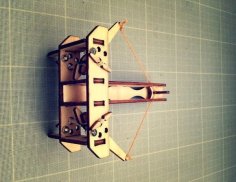 Laser Cut Wooden Crossbow Puzzle Toy Model CDR File