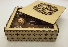 Laser Cut Wooden Decorative Chocolate Gift Box CDR File