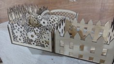 Laser Cut Wooden Decorative Storage Basket Free DXF and CDR File for Laser Cutting