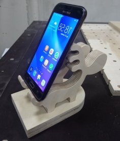 Laser Cut Wooden Deer Phone Stand Holder Charging Dock Vector File