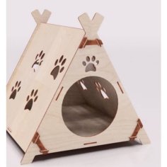 Laser Cut Wooden Dog House Wooden Animal House CDR File