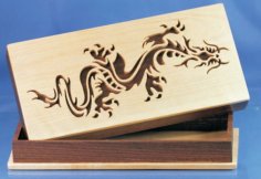 Laser Cut Wooden Dragon Box Vector File