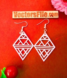 Laser Cut Wooden Earring Design Acrylic Earring Jewelry Template DXF and CDR File