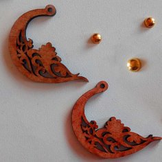 Laser Cut Wooden Earring Design Beautiful Jewelry Template SVG and CDR File