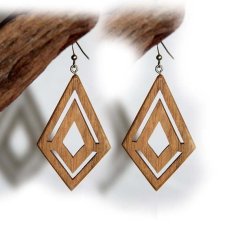 Laser Cut Wooden Earring Design Women’s Jewelry Template Vector File