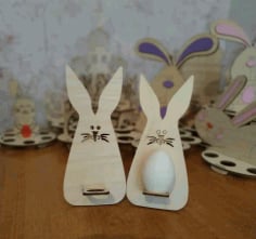 Laser Cut Wooden Easter Bunny Template 3mm Free CDR Vectors File