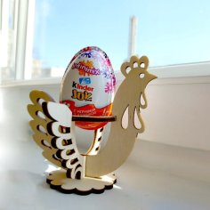 Laser Cut Wooden Easter Egg Stand Party Decoration CDR and PDF File