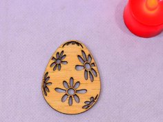 Laser Cut Wooden Egg Cut Out Template Easter Egg Decor Vector File