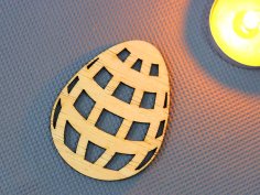 Laser Cut Wooden Egg Easter Gift Tag Template Vector File