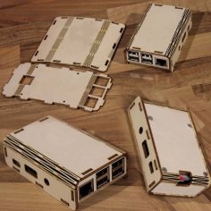 Laser Cut Wooden Electronic Case Box Wooden Case Plywood Box CDR and DXF File