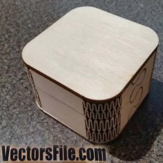 Laser Cut Wooden Engagement Ring Box DXF File for Laser Cutting