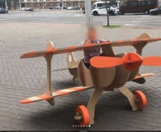 Laser Cut Wooden Engraved 3D Toy Airplane CDR Vectors File