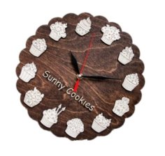 Laser Cut Wooden Excellent Delicious Wall Clock for Kitchen and Cafes Vector File
