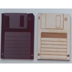 Laser Cut Wooden Floppy Disk Tea Coasters Tea Cup Mat Vector File for CNC Laser Cutting