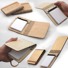 Laser Cut Wooden Folding Booklet Notebook Cover SVG and DXF File