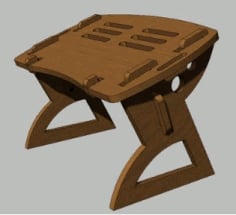 Laser Cut Wooden Folding Laptop Table Furniture CDR Vectors File