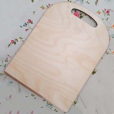 Laser Cut Wooden Food Cutting Board Kitchen Art CDR and DXF File