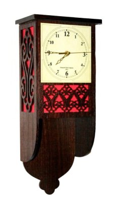 Laser Cut Wooden Fret Wall Clock CDR and PDF File