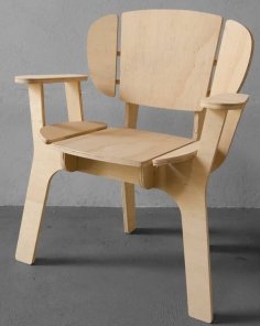 Laser Cut Wooden Furniture Design Wooden Office Chair DXF and CDR File