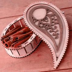 Laser Cut Wooden Gift Box Jewelry Box Eye Shape Box SVG and CDR File