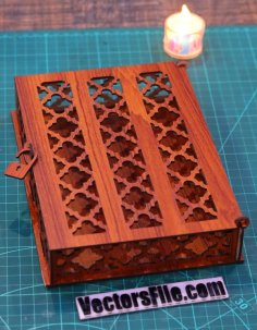 Laser Cut Wooden Gift Box Jewelry Box Wedding Box Storage Box CDR and DXF File