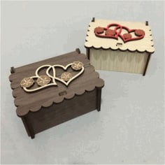 Laser Cut Wooden Gift Box Vector File Free CDR File