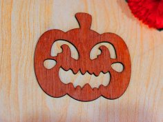 Laser Cut Wooden Halloween Coaster Template Pumpkin Coaster Vector File