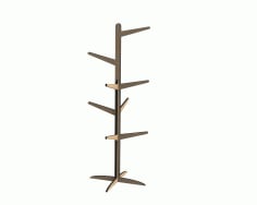 Laser Cut Wooden Hat Stand DXF File