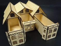 Laser Cut Wooden House Storage Box Piggy Bank Gift Box CDR File