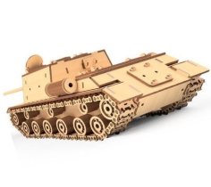 Laser Cut Wooden ISU 152 Tank 3D Puzzle Model Vector File