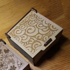 Laser Cut Wooden Jewelry Box Decorative Gift Box Wedding Box CDR and DXF File