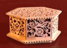 Laser Cut Wooden Jewelry Box for Women Vector File for free Download