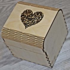 Laser Cut Wooden Jewelry Box Wedding Gift Box Birthday Box Christmas Box Vector File