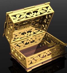 Laser Cut Wooden Jewelry Box Wedding Gift Box CDR and DXF File for Laser Cutting