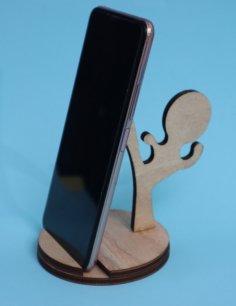 Laser Cut Wooden Karate Mobile Holder Stand Desk Phone Holder DXF and CDR File
