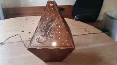 Laser Cut Wooden Lamp DXF File