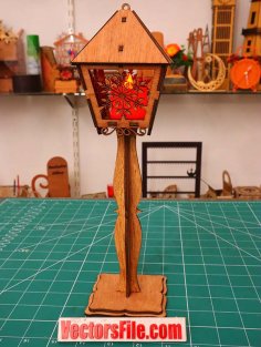 Laser Cut Wooden Lantern Lamp Ideas Night Light Lamp Design CDR and DXF File