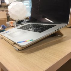 Laser Cut Wooden Laptop Desk Stand CDR File