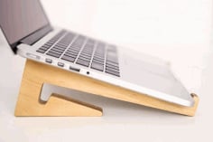 Laser Cut Wooden Laptop Stand for Desk CDR File