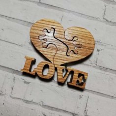 Laser Cut Wooden Love Heart Holding Hands Free DXF and CDR Vector File
