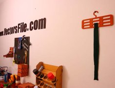 Laser cut Wooden Medal Hanger Tie Wall Hanger DXF and CDR File