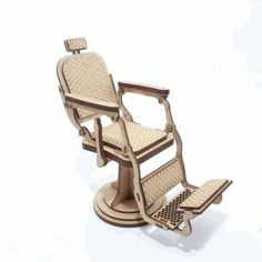 Laser Cut Wooden Medical Chair 3D Model Design Vector File