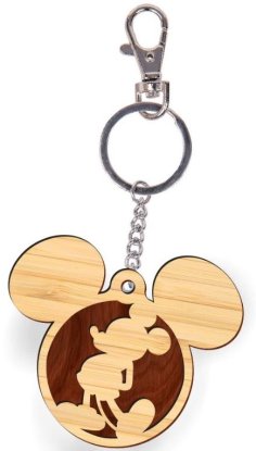 Laser Cut Wooden Mickey Mouse Keychain Vector CDR and PDF File