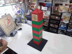 Laser Cut Wooden Minibar Pole Bottle Holder Gift Box CDR File