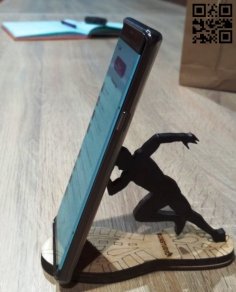 Laser Cut Wooden Mobile Phone Stand CDR File