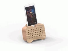 Laser Cut Wooden Mobile Stand Free PDF File